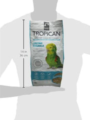 Hagen Tropican Lifetime Formula Parrot Food, 4 lb Parrot Food with Peanuts & Sunflower Seeds and Balance Nutrition Levels