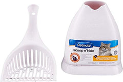 Petmate Scoop N' Hide Cat Litter Scoop with Discreet Litter Scoops Holder; White