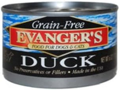 Evanger's Grain-Free Wet Dog & Cat Food Duck, 6 oz, 24 pk
