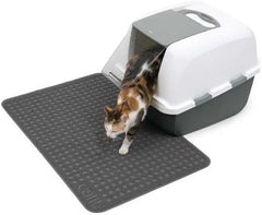 Catit Cat Litter Mat Rectangle Non-Slip Litter Trapping Mat Soft & Comfortable, Easy to Clean for All Cat Litter Types