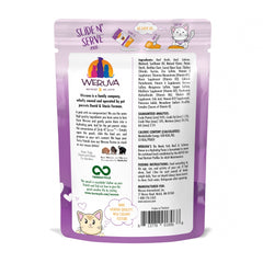 Weruva Wet Cat Food, The Newly Feds with Beef and Salmon Pate, Slide N Serve Pouch (Pack of 12)