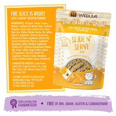 Weruva Wet Cat Food, The Slice is Right with Wild Caught Salmon Pate, Slide N Serve Pouch (Pack of 12)