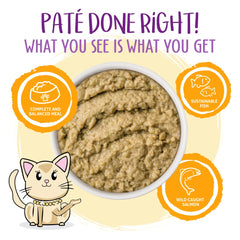 Weruva Wet Cat Food, The Slice is Right with Wild Caught Salmon Pate, Slide N Serve Pouch (Pack of 12)