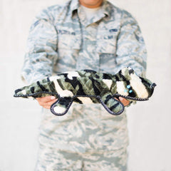 ZippyPaws Plush Gator- Dog Squeaky X-large Toys - Camron the Camo Gator