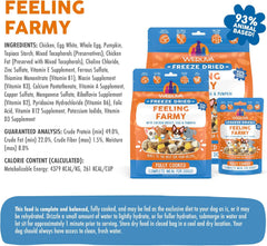 Weruva Dog Freeze Dried, Feeling Farmy with Chicken Breast, Egg & Pumpkin, 13oz Bag