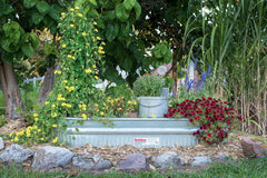 Behlen Country Shallow Galvanized Steel Round End Stock Tank