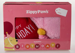 ZippyPaws - Birthday Pink Box Gift for Dogs and Puppies - 3 Pack
