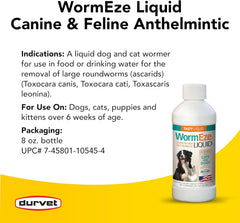 Durvet® WormEze™ Liquid for Dogs & Cats (8 oz.)