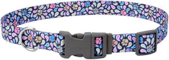 Coastal Pet Styles Adjustable Dog Collar - Stylish Patterned Fabrics - Snap-Lock Buckle - Adjustable Dog Collar - for Small, Medium or Large Dogs - Special Brown Paw