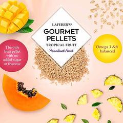 LAFEBER'S Tropical Fruit Gourmet Pellets Pet Bird Food, No Added Sugar, Made with Non-GMO and Human-Grade Ingredients, 1.25 lb