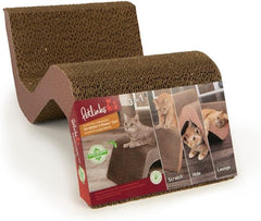 Petlinks Scratcher's Choice Curl Corrugated Cat Scratcher, Catnip Infusion Technology - Brown, Large
