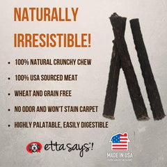 Etta Says! Premium Mega 10 Inch Chew 3 ct - All Natural, Grain Free Dog Treat, Chew, USA Made
