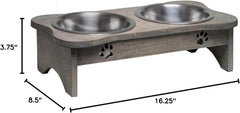 Loving Pets Black Label Modern Raised Diner, Wood
