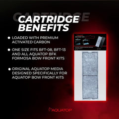 Aquatop Premium Carbon Replacement Filtration Pad for BFT-08 & BFT-13 Tanks – Improves Water Clarity and Filtration Efficiency, BFT-RFP