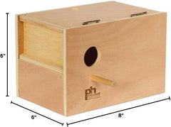 Prevue-Hendryx Parakeet Nest Box Outside Mount (Medium, 8Inch L x 6Inch W x 6Inch H)