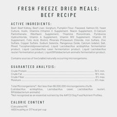 Get Joy Gut Health Fresh Freeze Dried Raw Meal, Beef Recipe, 16 Ounce Bag, Dog Food for Dogs of All Breeds and Life Stages, PhD Animal Nutritionist Formulated, USDA Beef, Made in USA