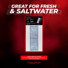 Aquatop Premium Carbon Replacement Filtration Pad for BFT-08 & BFT-13 Tanks – Improves Water Clarity and Filtration Efficiency, BFT-RFP