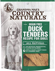Grandma Mae's Country Naturals Grain Free Duck Tenders Chewy Dog Treats, 5 Ounces