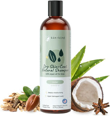 kin+kind Dog Shampoo for Dry, Itchy Skin and Coat Relief - Safe, Natural Formula with Olive Oil, Coconut Oil, Cedarwood - Made in The USA - Dog Grooming, Puppy Supplies, and Dog Accessories