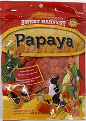 Papaya Treat, 6.5 Oz Bag - Real Fruit for Birds and Small Animals - Rabbits, Hamsters, Guinea Pigs, Mice, Gerbils, Rats, Cockatiels, Parrots, Macaws, Conures