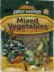 Mixed Vegetables Treat, 2.5 Oz Bag - Real Vegetables for Birds - Cockatiels, Parakeets, Parrots, Macaws, Conures