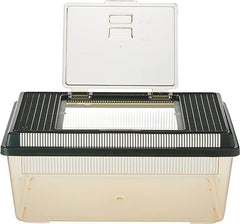 Exo Terra Faunarium Flat Home Plastic Reptile Terrarium Ideal for Temporary Housing, Quarantine, and Transport, Transparent Plastic Door for Easy Access