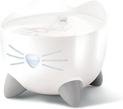 Catit PIXI Drinking Fountain – Cat Water Fountain with Triple Filter and Ergonomic Drinking Options, Stainless Steel