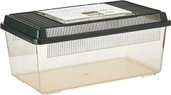 Exo Terra Faunarium Flat Home Plastic Reptile Terrarium Ideal for Temporary Housing, Quarantine, and Transport, Transparent Plastic Door for Easy Access