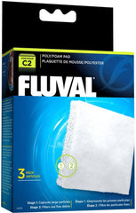 Fluval C2 Poly Foam Pad, Replacement Aquarium Filter Media, 3-Pack