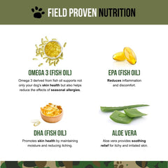 O.G.B. Operation Good Boy - SRE: Skin/Coat/Allergy Supplement for Pets - 90 Count Soft Chews - 12.7 oz - Made Natural Ingredients - Veteran Owned