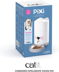 Catit PIXI Vision Smart Feeder – App-Controlled Cat Feeder with Built-in Camera, Motion Detection, Night Vision & Custom Feeding Schedule Monitoring