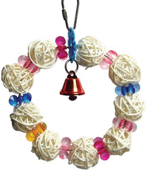 A&E CAGE COMPANY 001448 Happy Beaks Munch Ball Swing Multicolored