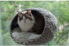 PetPals Group Tundra Modern Handwoven Cat Tree with Paper Rope Scratching Posts, 50" H