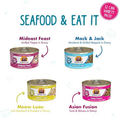 Weruva, Cat Classic Seafood & Eat It! Variety Pack Canned Cat Food (Pack of 12)