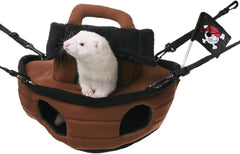 Marshall Pet Products Ferrets Pirate Ship Brown, 1ea