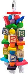 A&E CAGE COMPANY HB46360 Happy Beaks The ABC Blocks Assorted Bird Toy, 6 by 12"