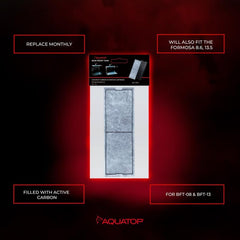 Aquatop Premium Carbon Replacement Filtration Pad for BFT-08 & BFT-13 Tanks – Improves Water Clarity and Filtration Efficiency, BFT-RFP