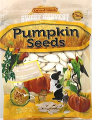 Pumpkin Seeds, 5 Oz Bag - Real Pumpkin Seeds for Birds and Small Animals - Rabbits, Hamsters, Mice, Gerbils, Rats, Cockatiels, Parrots, Macaws, Conures