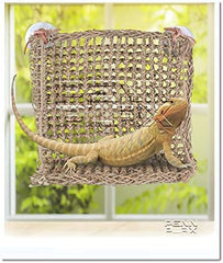 PENN-PLAX Reptology Lizard Lounger Sun Lover Basking Platform – 100% Natural Seagrass Fiber – Ideal for Bearded Dragons, Anoles, Geckos, and Other Reptiles