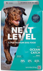 Next Level Super Premium Dog Food – Ocean Catch – Dry Kibble for Adult Dogs of All Breeds – 24% Protein, Fish with Gluten Free Grains