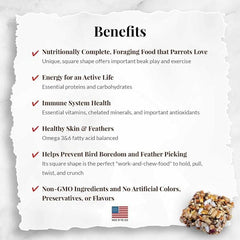 LAFEBER'S Fruit Delight Avi-Cakes Pet Bird Food, Made with Non-GMO and Human-Grade Ingredients, for Cockatiels Conures Parakeets (Budgies) Lovebirds (8 oz Pack of 1)