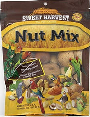Nut Mix Treat, 4.0 Oz Bag - Real Nuts for Birds - Cockatiels, Cockatoos, Parrots, Macaws, Conures, African Grays, Amazons