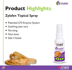 Zymox Zylafen Topical Spray for Reptiles, 2 oz. – Supports Healthy, Complete Shedding for Lizards, Snakes, Turtles & Frogs – Soothes Irritated Skin: Abrasions, Wounds, & Abnormal Shedding