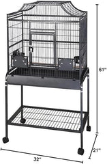 A and E Medium Elegant Bird Cage Black