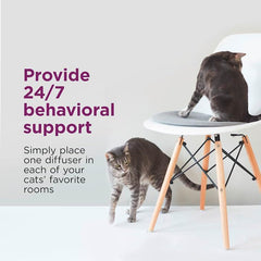 Comfort Zone Single & Multi-Cat Calming Diffuser Kit for a Soothing Home 96ml Pack of 2