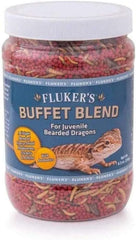 Fluker's Buffet Blend Juvenile Bearded Dragon Diet, Mealworms, Crickets and Pellets