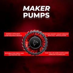 Aquatop MaxFlow MWV-3400SLIM DC Wavemaker Pump, 793 GPH – For 200 Gallon Tanks, Safe for Salt & Freshwater, Magnetic Mount, Energy-Efficient Circulation