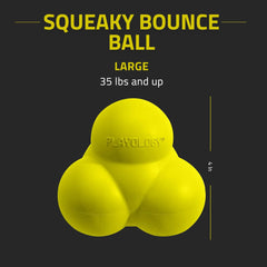 Playology Squeaky Bounce Ball Dog Toy, for Large Dogs (35lbs and Up) - for Heavy Chewers - Engaging All-Natural Chicken Scented Toy - Non-Toxic Materials