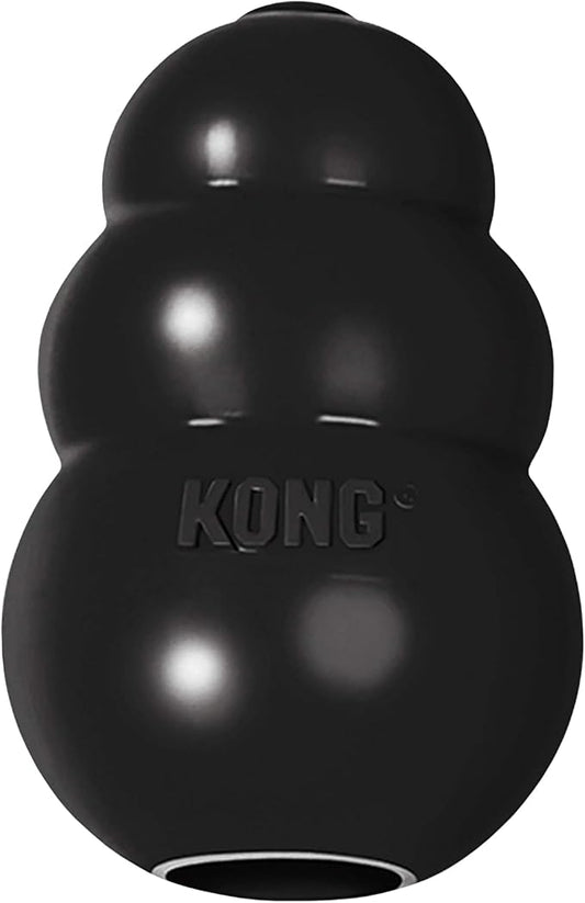 KONG Extreme Dog Toy - Fetch & Chew Toy - Treat-Filling Capabilities & Erratic Bounce for Extended Play Time Most Durable Natural Rubber Material - for Power Chewers