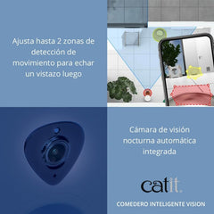 Catit PIXI Vision Smart Feeder – App-Controlled Cat Feeder with Built-in Camera, Motion Detection, Night Vision & Custom Feeding Schedule Monitoring